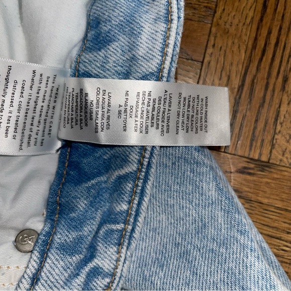 Good American Good 90’s Mid-Rise Baggy Light Blue Jeans GFXL859DTV NWT - Picture 8 of 12